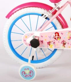 Volare Disney Princess Kinderfiets - Meisjes - 16 Inch - Roze Blauw - Twee Handremmen -Volare Verkoop 1040x1200