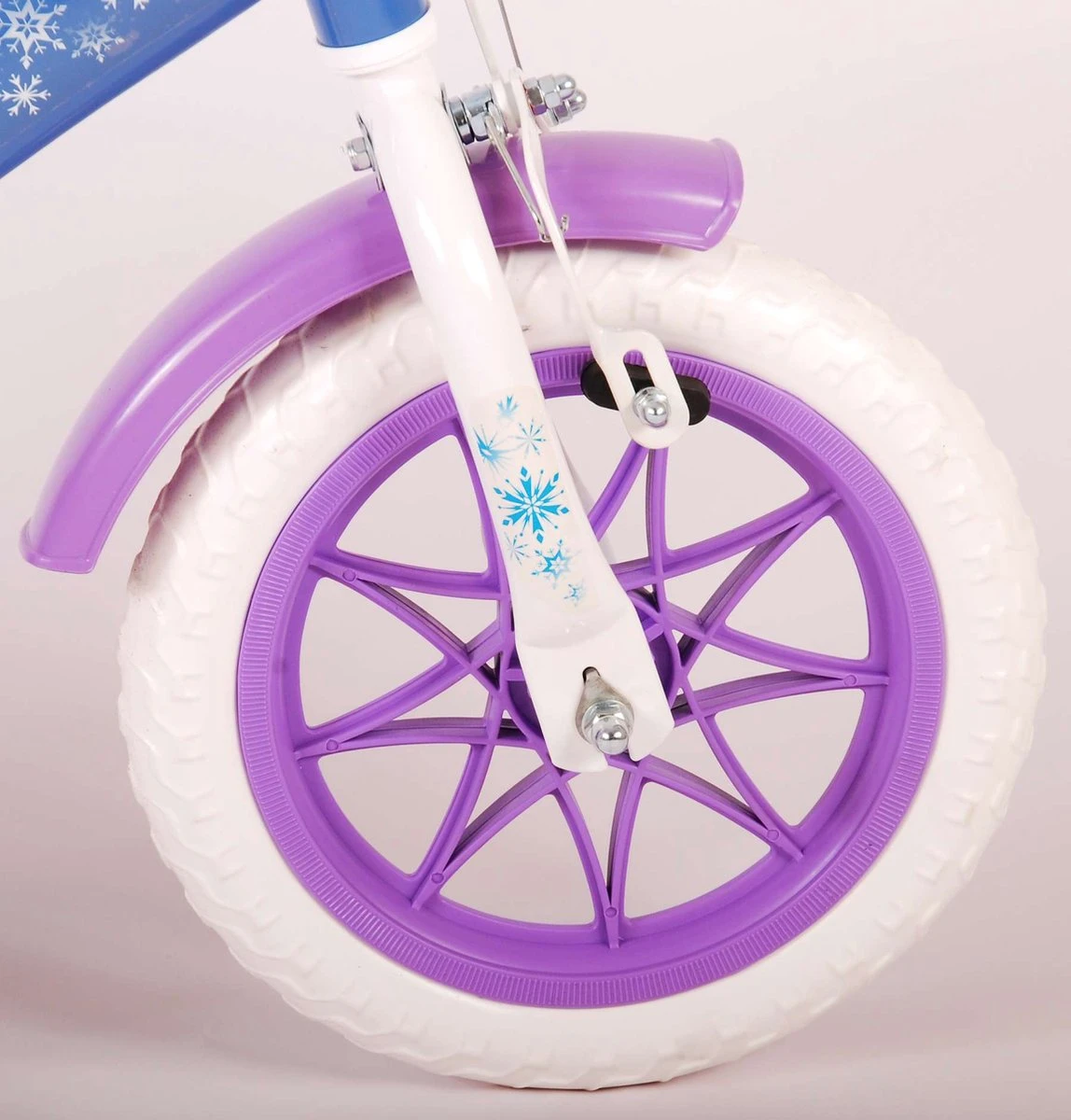 Volare Disney Frozen Kinderfiets - Meiden - 12 Inch - Blauw Paars - Doortrapsysteem 10 Volare Disney Frozen Kinderfiets - Meiden - 12 Inch - Blauw Paars - Doortrapsysteem - Afbeelding 10