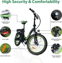 Merkloos Windgoo E20 Urban- Elektrische Fiets - E-bike - 20Inch - 12.5Ah - APP - Fat Tire - 7 Speed Shimano -Volare Verkoop 1165x1200