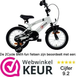 2Cycle BMX-Fun Kinderfiets - 14 Inch - Wit - Jongensfiets -Volare Verkoop 1182x1200 2