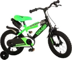 Volare Sportivo Kinderfiets - Jongens - 14 Inch - Neon Groen/Zwart - 95% Afgemonteerd -Volare Verkoop 1200x1001