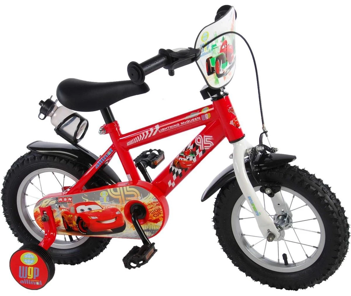 Volare Disney Cars Kinderfiets - Jongens - 12 Inch - Rood 2 Volare Disney Cars Kinderfiets - Jongens - 12 Inch - Rood - Afbeelding 2