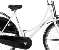 Amigo Eclypse Transportfiets 28 Inch - Omafiets Met Voordrager - Wit/Zwart -Volare Verkoop 1200x1031 1