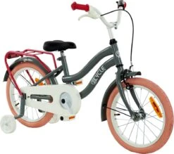 2Cycle Pretty Meisjesfiets - 16 Inch - Grijs-Roze - Meisjesfiets -Volare Verkoop 1200x1062 1