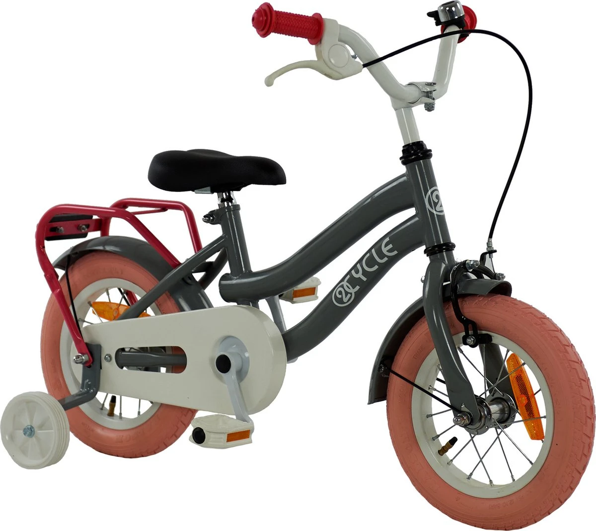 2Cycle Pretty - Kinderfiets - 12 Inch - Grijs-Roze - Meisjesfiets 3 2Cycle Pretty - Kinderfiets - 12 Inch - Grijs-Roze - Meisjesfiets - Afbeelding 3