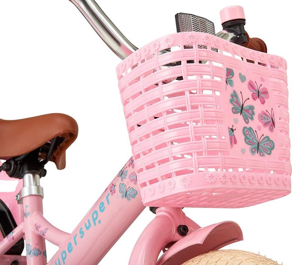 Supersuper Little Miss - Kinderfiets - Meisjesfiets - 14 Inch - Roze 3 Supersuper Little Miss - Kinderfiets - Meisjesfiets - 14 Inch - Roze - Afbeelding 3
