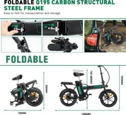 HITWAY Elektrische Fiets Met 36V 7.5Ah Verwijderbare Batterij, Bereik Tot 75 Km Lange Afstand Elektrische Fiets 16 Inch, 250W Achtermotor E-Citybike Holland Bike -Volare Verkoop 1200x1098