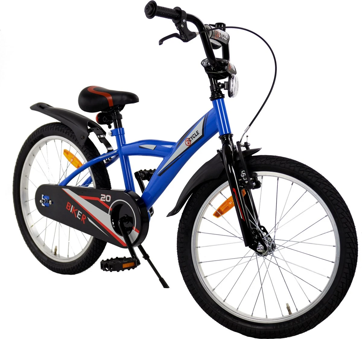 2Cycle Biker Kinderfiets - 20 Inch - Blauw - Jongensfiets 3 2Cycle Biker Kinderfiets - 20 Inch - Blauw - Jongensfiets - Afbeelding 3