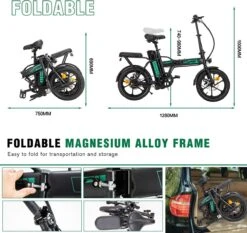 Hitway BK5 Elektrische Fiets | Opvouwbare E-bike | 16 Inch | Hitway BK5 250W Motor | Zwart -Volare Verkoop 1200x1133 2