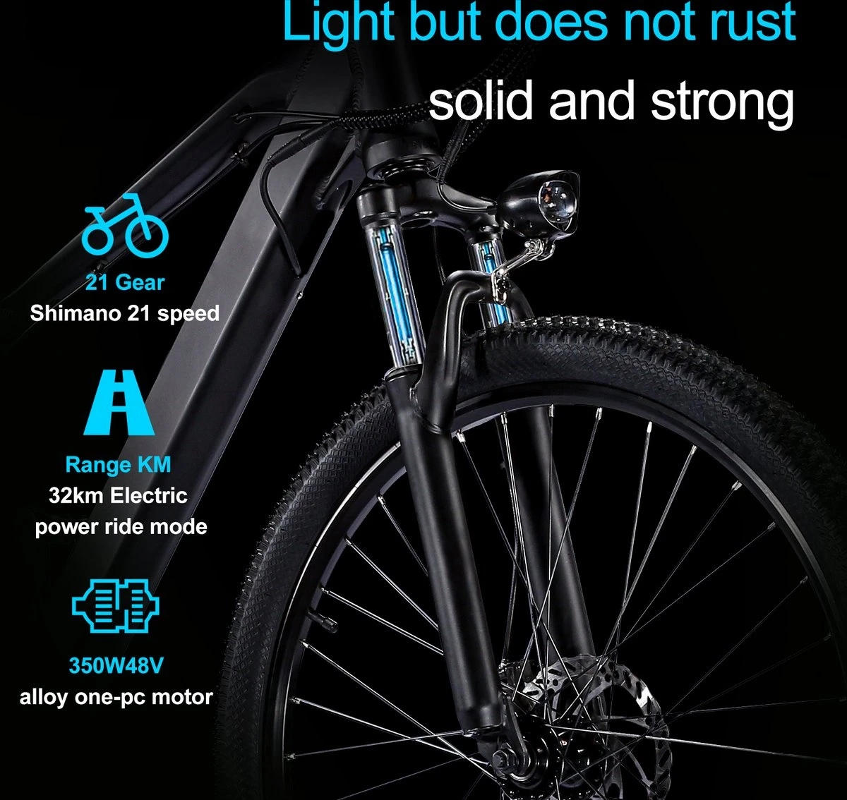 Elektrische Fiets Off-Road | E-Fietsen | Electric Mountain Bike | E-bike | 250W Motor | 26 Inch | Zwart BK7 7 Elektrische Fiets Off-Road | E-Fietsen | Electric Mountain Bike | E-bike | 250W Motor | 26 Inch | Zwart BK7 - Afbeelding 7