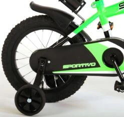 Volare Sportivo Kinderfiets - Jongens - 14 Inch - Neon Groen/Zwart - 95% Afgemonteerd -Volare Verkoop 1200x1137 1