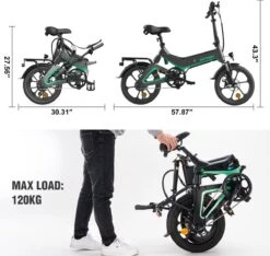 HITWAY Elektrische Fiets - Opvouwbare E-bike - 16 Inch-250W-2023 Model -Volare Verkoop 1200x1138 2