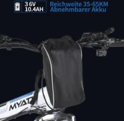 Myatu E-Bike 26-inch E-bike Voor Vrouwen En Mannen, Mountainbike Elektrische Fiets Met 36V 10.4AH Accu En Shimano 21 Versnellingen, 21 Versnellingen, Derailleur, 250 W-Zwart En Blauw -Volare Verkoop 1200x1164