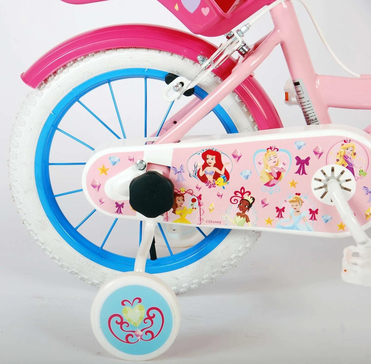 Volare Disney Princess Kinderfiets - Meisjes - 14 Inch - Roze - Twee Handremmen 9 Volare Disney Princess Kinderfiets - Meisjes - 14 Inch - Roze - Twee Handremmen - Afbeelding 9