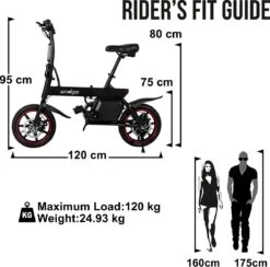 Windgoo B20 V2 - Smart E Bike - APP IOS Android - Elektrische Vouwfiets Zonder Gashandel - 250W - 14 Inch - 25 KM/H - Zwart -Volare Verkoop 1200x1184 3