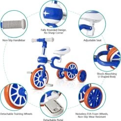 3 In 1 - Multifunctioneel Ombouwbare Kinderdriewieler - Kinder Trike - Peuterfiets - Kinder Fiets - Verstelbaar Zadel - Lichtgewicht - Lefvrije Banden -Ombouwbaar Tot Loopfiets, Driewieler, Tweewieler - Voor Kinderen Van 1-51 Jaar Roze -Volare Verkoop 1200x1196 1