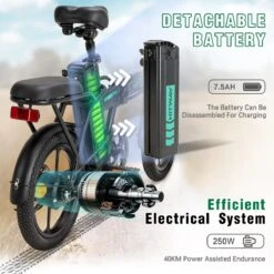 Hitway BK5 Elektrische Fiets | Opvouwbare E-bike | 16 Inch | Hitway BK5 250W Motor | Zwart -Volare Verkoop 1200x1200 129