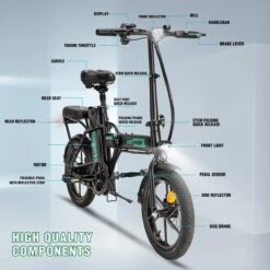 Hitway BK5 Elektrische Fiets | Opvouwbare E-bike | 16 Inch | Hitway BK5 250W Motor | Zwart -Volare Verkoop 1200x1200 130
