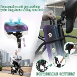 Hitway BK5 Elektrische Fiets | Opvouwbare E-bike | 16 Inch | Hitway BK5 250W Motor | Zwart -Volare Verkoop 1200x1200 131