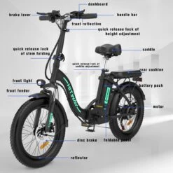 HITWAY E-bike Elektrische Fiets 20" Vouwfiets Met Dikke Banden, 250W/36V/11,2Ah Accu, 35-90 Km, Offroad-mountainbike Met Shimano 7 Versnellingen, CityBike Voor Heren En Dames -Volare Verkoop 1200x1200 68