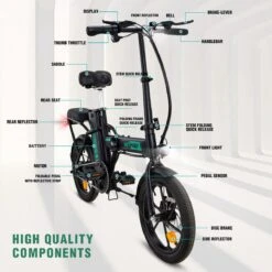HITWAY E Bike Elektrische Fiets Vouwfiets, 36V/8.4Ah Batterij, 250W Motor, 25km/h, 35-70km, 16" City EBike Voor Heren En Dames -Volare Verkoop 1200x1200 71