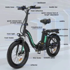 HITWAY E Bike Elektrische Fiets 20 Inch Dikke Band Opvouwbare Elektrische Fiets, 250W/36V/11,2Ah Batterij, Max. Bereik Tot 35-90km, Off-road Mountainbike Met Shimano 7 Versnellingen, Stad EBike Heren Dames -Volare Verkoop 1200x1200 81
