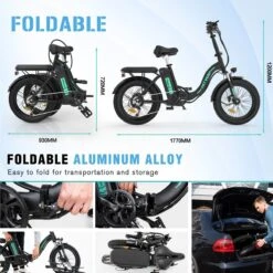 HITWAY E Bike Elektrische Fiets 20 Inch Dikke Band Opvouwbare Elektrische Fiets, 250W/36V/11,2Ah Batterij, Max. Bereik Tot 35-90km, Off-road Mountainbike Met Shimano 7 Versnellingen, Stad EBike Heren Dames -Volare Verkoop 1200x1200 82