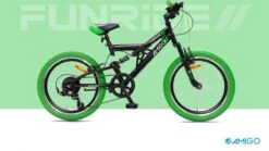 Amigo Fun Ride - Mountainbike 20 Inch - Voor Jongens En Meisjes - Met 7 Versnellingen - Zwart/Groen -Volare Verkoop 1200x674 8
