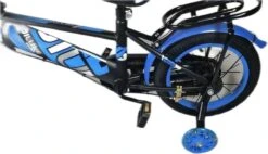 Kinderfiets - 14 Inch Kinderfiets -vanaf 3-5 Jaar Jongens En Meisjes Fietsen - Terugtrap -Rem -Stabilisatoren（2 Zijwieltjes）- Mandje - Achterbank - Blauw -Volare Verkoop 1200x692