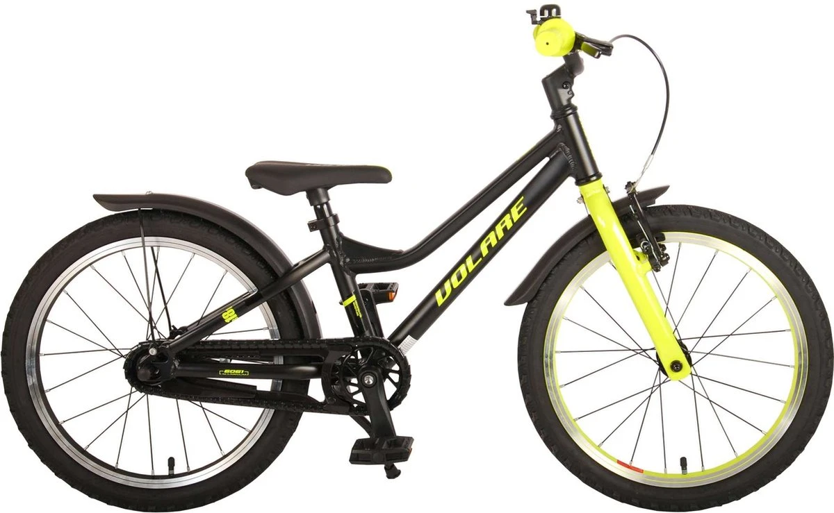 Volare Blaster Kinderfiets - Jongens - 18 Inch - Zwart Geel Groen - Prime Collection 2 Volare Blaster Kinderfiets - Jongens - 18 Inch - Zwart Geel Groen - Prime Collection - Afbeelding 2