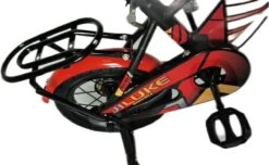 Kinderfiets - 12 Inch Kinderfiets -vanaf 2-4 Jaar Jongens En Meisjes Fietsen - Terugtrap -Rem -Stabilisatoren（2 Zijwieltjes）- Mandje - Achterbank - Rood -Volare Verkoop 1200x739