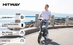 HITWAY E Bike Elektrische Fiets Vouwfiets, 36V/8.4Ah Batterij, 250W Motor, 25km/h, 35-70km, 16" City EBike Voor Heren En Dames -Volare Verkoop 1200x742 11