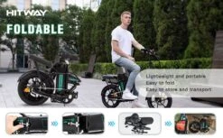 HITWAY E Bike Elektrische Fiets Vouwfiets, 36V/8.4Ah Batterij, 250W Motor, 25km/h, 35-70km, 16" City EBike Voor Heren En Dames -Volare Verkoop 1200x742 14