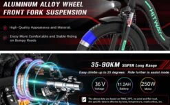 HITWAY E-bike Elektrische Fiets 20" Vouwfiets Met Dikke Banden, 250W/36V/11,2Ah Accu, 35-90 Km, Offroad-mountainbike Met Shimano 7 Versnellingen, CityBike Voor Heren En Dames -Volare Verkoop 1200x742 9