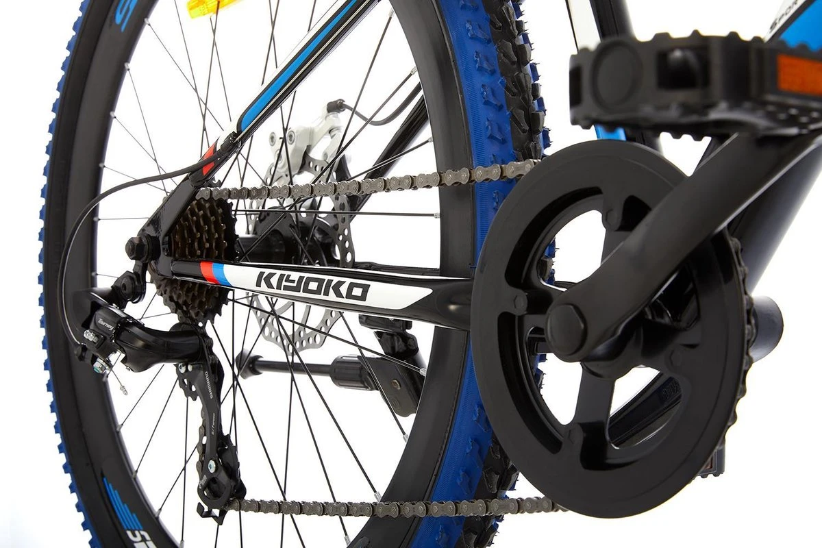 Supersuper Kiyoko Kinder Mountainbike - 7 Versnellingen - 26 Inch - Jongens - Zwart/Blauw 2 Supersuper Kiyoko Kinder Mountainbike - 7 Versnellingen - 26 Inch - Jongens - Zwart/Blauw - Afbeelding 2