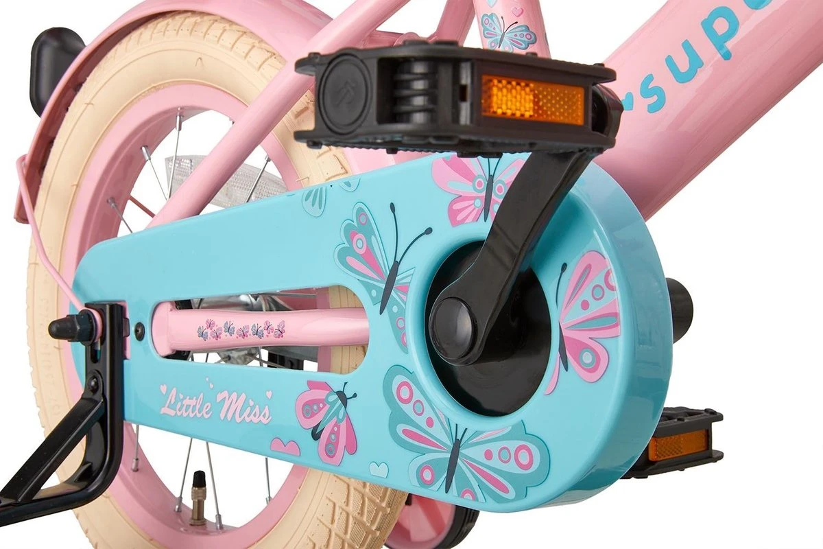 Supersuper Little Miss - Kinderfiets - Meisjesfiets - 14 Inch - Roze 5 Supersuper Little Miss - Kinderfiets - Meisjesfiets - 14 Inch - Roze - Afbeelding 5
