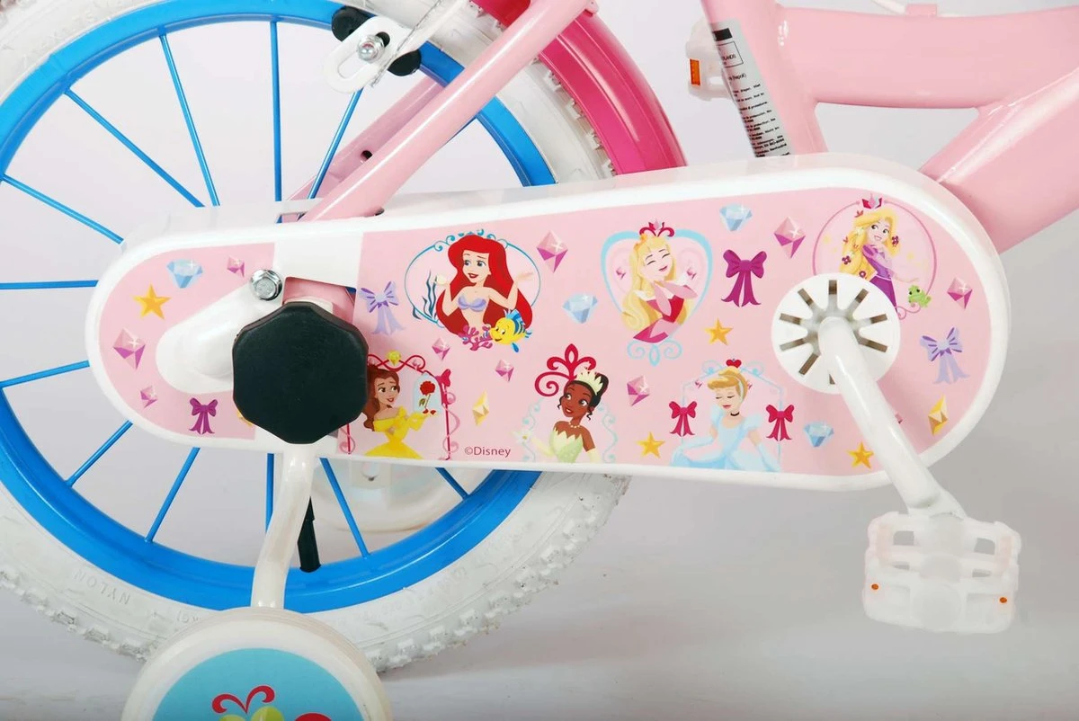 Volare Disney Princess Kinderfiets - Meisjes - 14 Inch - Roze - Twee Handremmen 16 Volare Disney Princess Kinderfiets - Meisjes - 14 Inch - Roze - Twee Handremmen - Afbeelding 16