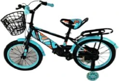 Kinderfiets - 16 Inch Kinderfiets -vanaf 4-7 Jaar Jongens En Meisjes Fietsen - Terugtrap -Rem -Stabilisatoren（2 Zijwieltjes）- Mandje - Achterbank - Groen -Volare Verkoop 1200x818 3