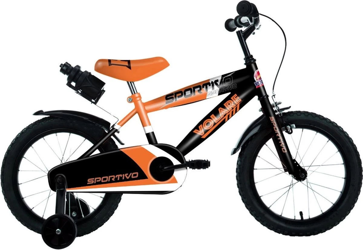 Volare Sportivo Kinderfiets - Jongens - 14 Inch - Neon Oranje/Zwart - 95% Afgemonteerd 4 Volare Sportivo Kinderfiets - Jongens - 14 Inch - Neon Oranje/Zwart - 95% Afgemonteerd - Afbeelding 4