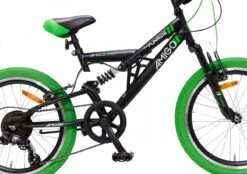Amigo Fun Ride - Mountainbike 20 Inch - Voor Jongens En Meisjes - Met 7 Versnellingen - Zwart/Groen -Volare Verkoop 1200x844