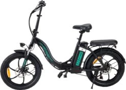 Hitway BK6 Elektrische Fiets | Opvouwbare E-bike | 20 Inch Fat Tire | 350W Motor | 10Ah | Zwart/Groen -Volare Verkoop 1200x865