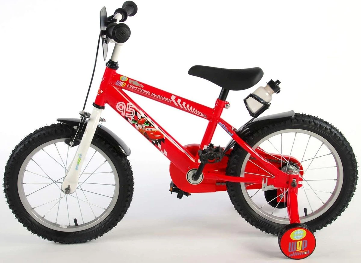 Volare Disney Cars Kinderfiets - Jongens - 16 Inch - Rood 7 Volare Disney Cars Kinderfiets - Jongens - 16 Inch - Rood - Afbeelding 7