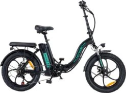 Hitway BK6 Elektrische Fiets | Opvouwbare E-bike | 20 Inch Fat Tire | 350W Motor | 10Ah | Zwart/Groen -Volare Verkoop 1200x878