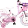 Volare Rose Kinderfiets - 12 Inch - Meisjes - Roze/wit - 95% Afgemonteerd