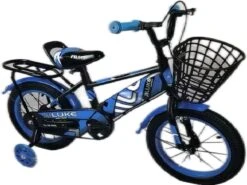 Kinderfiets - 14 Inch Kinderfiets -vanaf 3-5 Jaar Jongens En Meisjes Fietsen - Terugtrap -Rem -Stabilisatoren（2 Zijwieltjes）- Mandje - Achterbank - Blauw -Volare Verkoop 1200x899 1