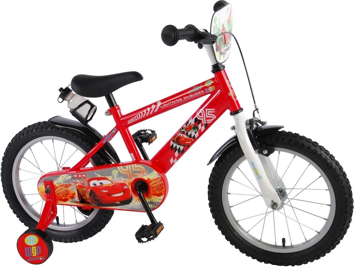 Volare Disney Cars Kinderfiets - Jongens - 16 Inch - Rood 2 Volare Disney Cars Kinderfiets - Jongens - 16 Inch - Rood - Afbeelding 2