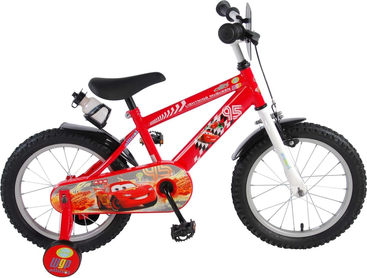 Volare Disney Cars Kinderfiets - Jongens - 16 Inch - Rood 1 Volare Disney Cars Kinderfiets - Jongens - 16 Inch - Rood