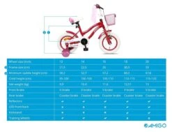 Amigo Flower Meisjesfiets - Kinderfiets 16 Inch - Paars -Volare Verkoop 1200x920 10