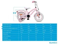 Amigo Lovely Meisjesfiets - Kinderfiets 14 Inch - Roze -Volare Verkoop 1200x920 24