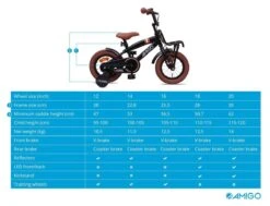 Amigo 2Cool Jongensfiets - Kinderfiets 12 Inch - Matzwart -Volare Verkoop 1200x920 7